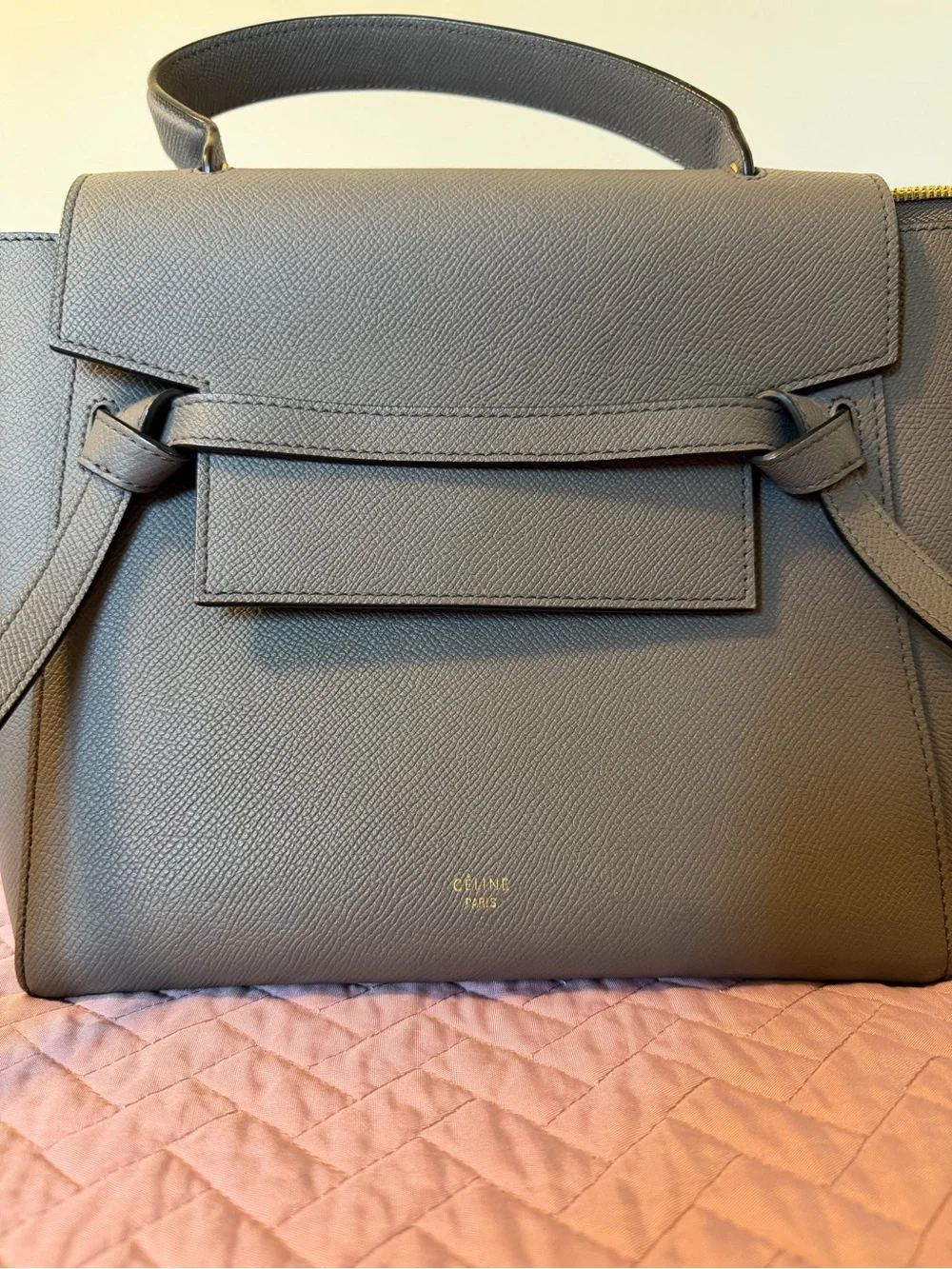 Preowned Gray Celine Micro Belt Bag